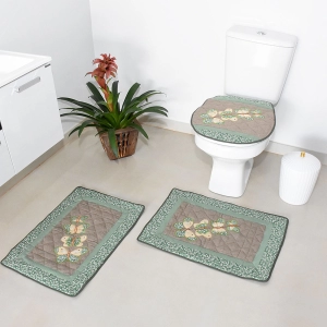 JOGO DE BANHEIRO BORBOLETA VERDE 3 PEÇAS