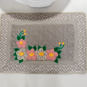 JOGO DE BANHEIRO FLOR NUDE 3 PEÇAS