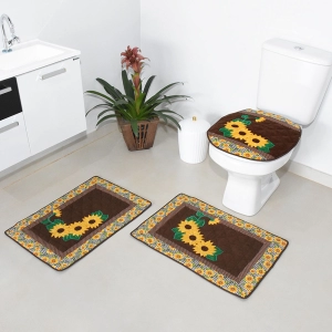 JOGO DE BANHEIRO GIRASSOL 3 PEÇAS