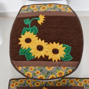 JOGO DE BANHEIRO GIRASSOL 3 PEÇAS