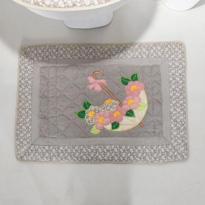 JOGO DE BANHEIRO GUARDA CHUVA NUDE 3 PEÇAS