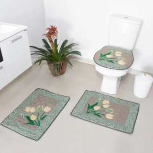 JOGO DE BANHEIRO TULIPA 3 PEÇAS