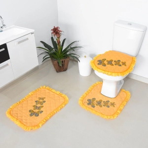 JOGO DE BANHEIRO BORBOLETA 3 PEÇAS