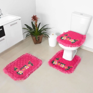 JOGO DE BANHEIRO FLOR 3 PEÇAS