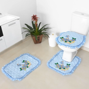 JOGO DE BANHEIRO GUARDA CHUVA 3 PEÇAS