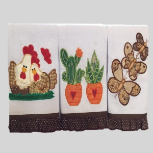 CAIXINHA COM 3 GUARDANAPOS MARROM