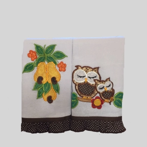 CAIXINHA COM 2 GUARDANAPOS MARROM