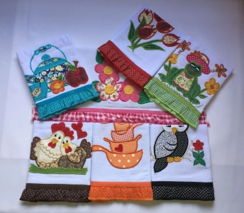 JOGO DE GUARDANAPOS BABADO 7 PEÇAS