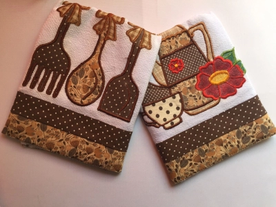 EMBALAGEM C/ GUARDANAPOS MARROM BARRADO 2 PEÇAS